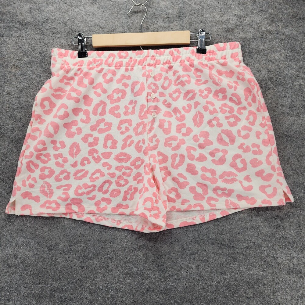 Grayson Threads Sleepwear Pajama Shorts Womens XL White Pink